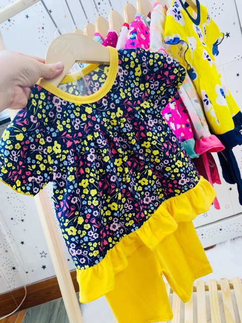 Bộ cotton xuất babydoll cho bé - BBBD