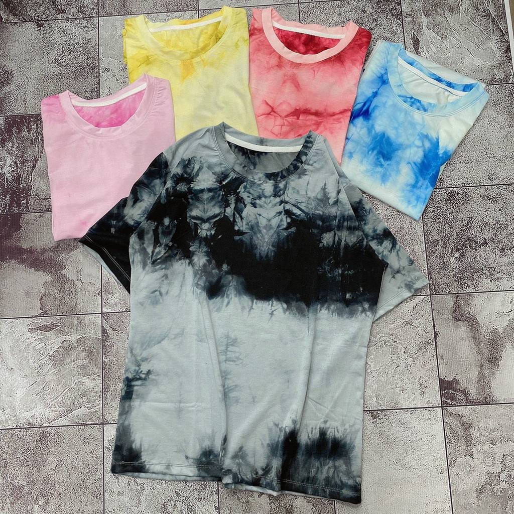 áo thun màu loang xinh ảnh thật đủ màu