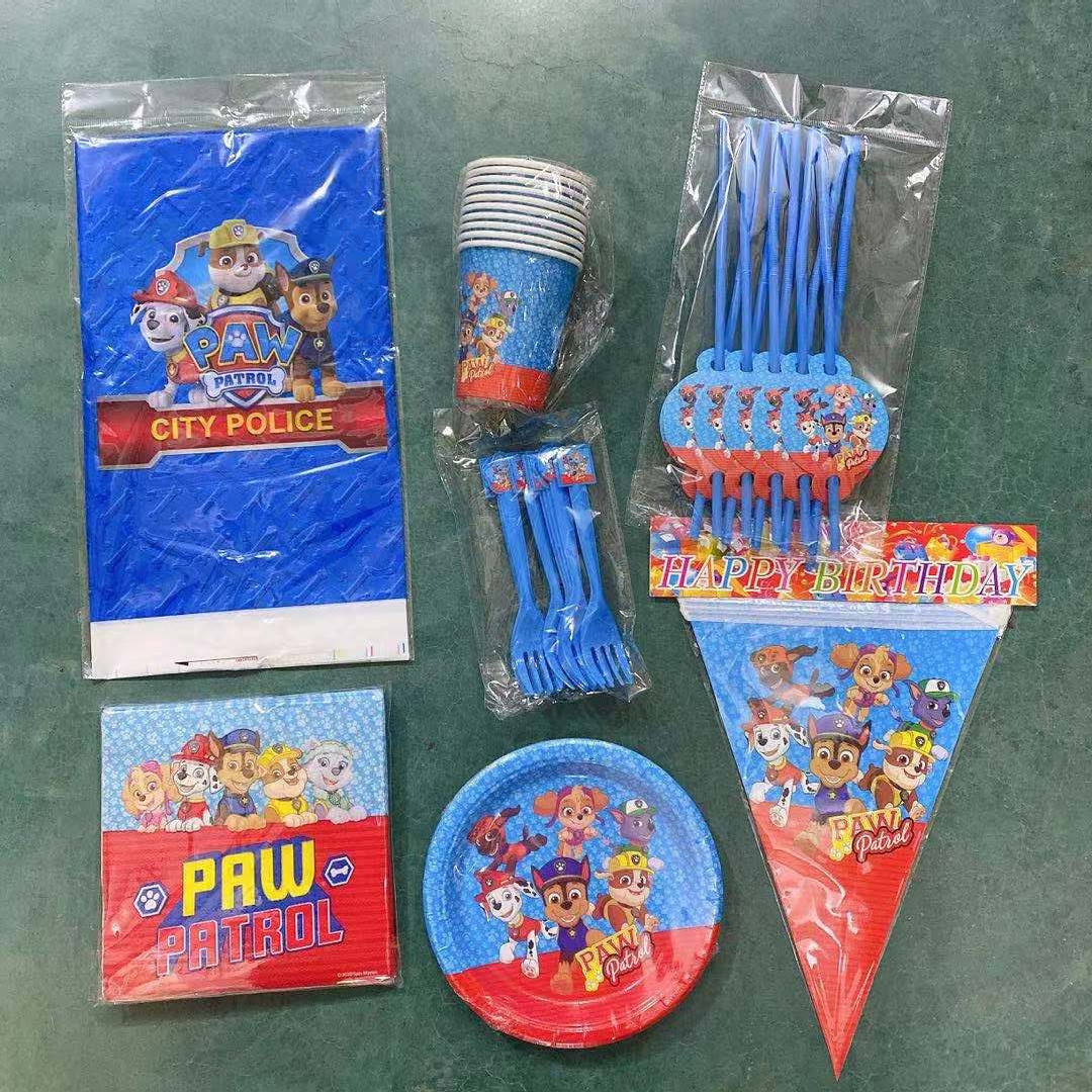 Phụ Kiện Trang Trí Bánh Kem Chủ Đề paw patrol Cần Thiết Cho Tiệc Sinh Nhật Bé Dùng Một Lần