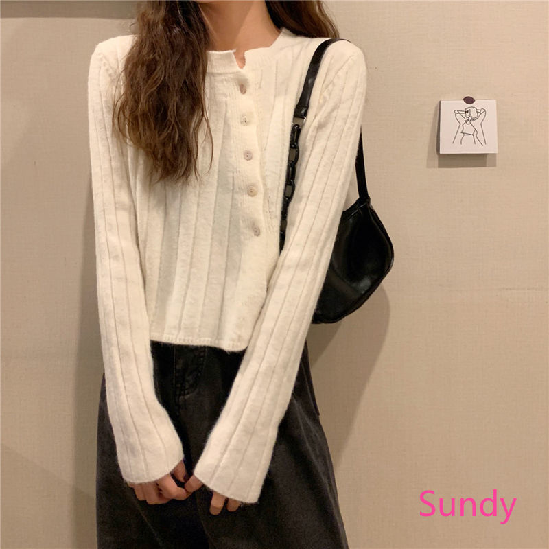 Áo Khoác Sweater len Dệt Kim dài tay Thời Trang Mùa Thu Cho Nữ