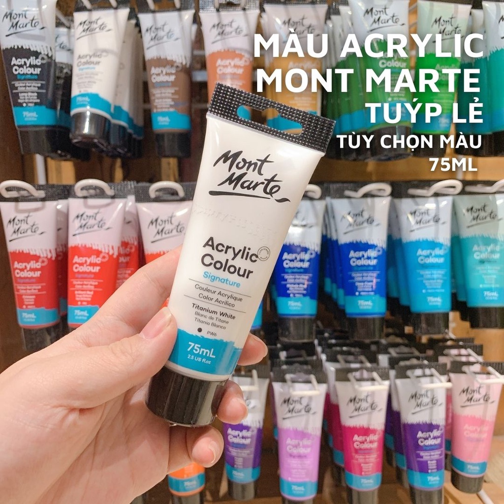 Màu Acrylic Mont Marte - Tuýp lẻ Màu Tùy Chọn- 75ml