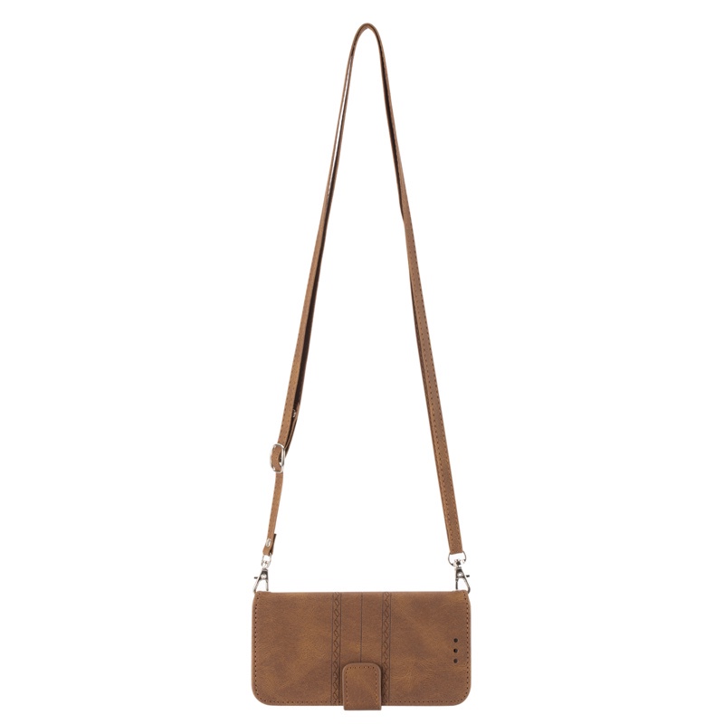 Bao da điện thoại PU đeo chéo ví nắp lật màu trơn dập nổi cho Samsung Galaxy A22 4G A51 A71 S20 FE S21+/Ultra S21 FE 5G