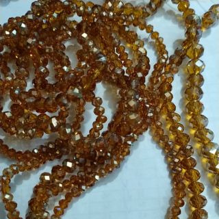 20viên pha lê vàng sậm 4/6/8mm