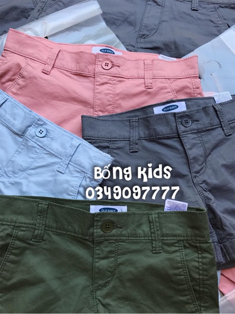 Quần Short Bé Gái Kaki Basic