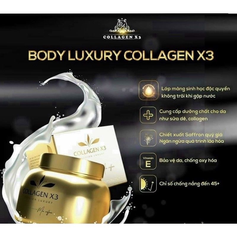 ( CHÍNH HÃNG) KEM BODY COLLAGEN X3 TRẮNG MỊN 300G