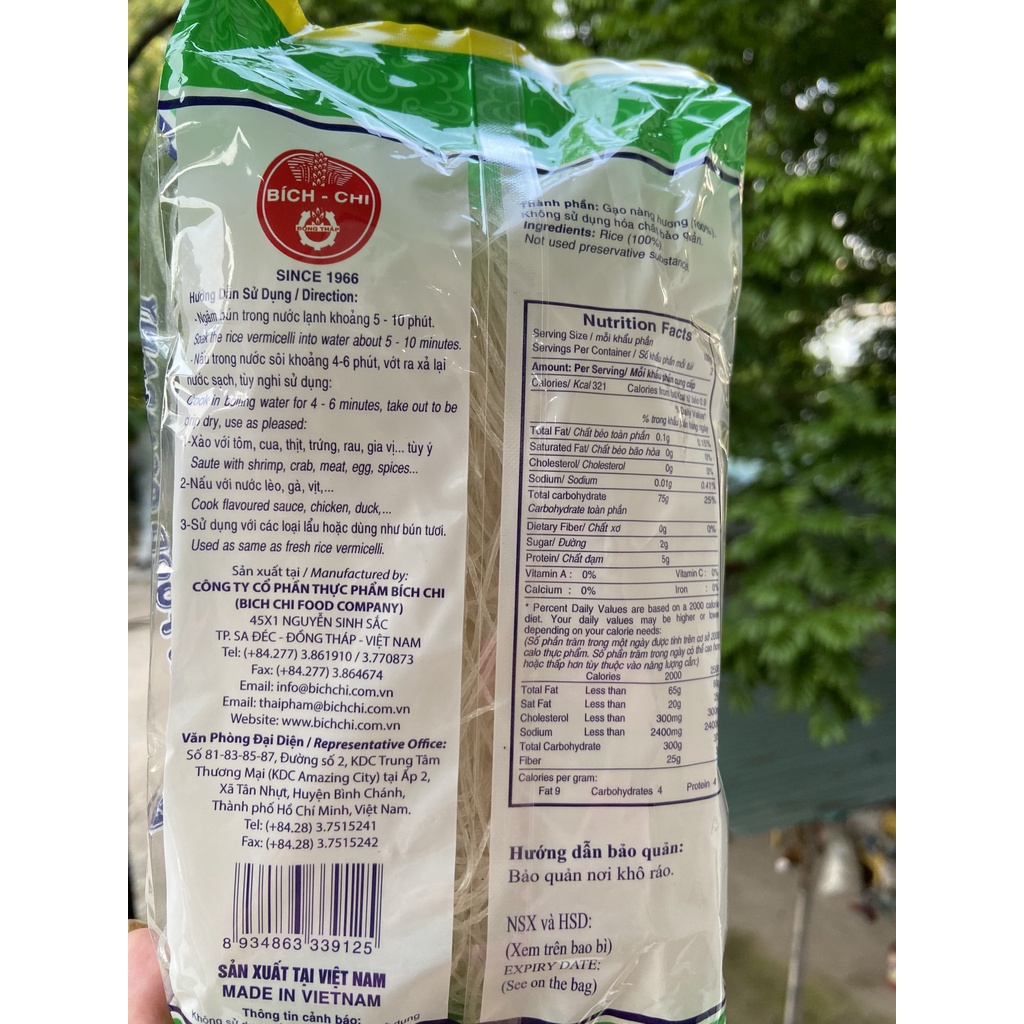 Bún gạo khô Nàng Hương Bích Chi gói 200g