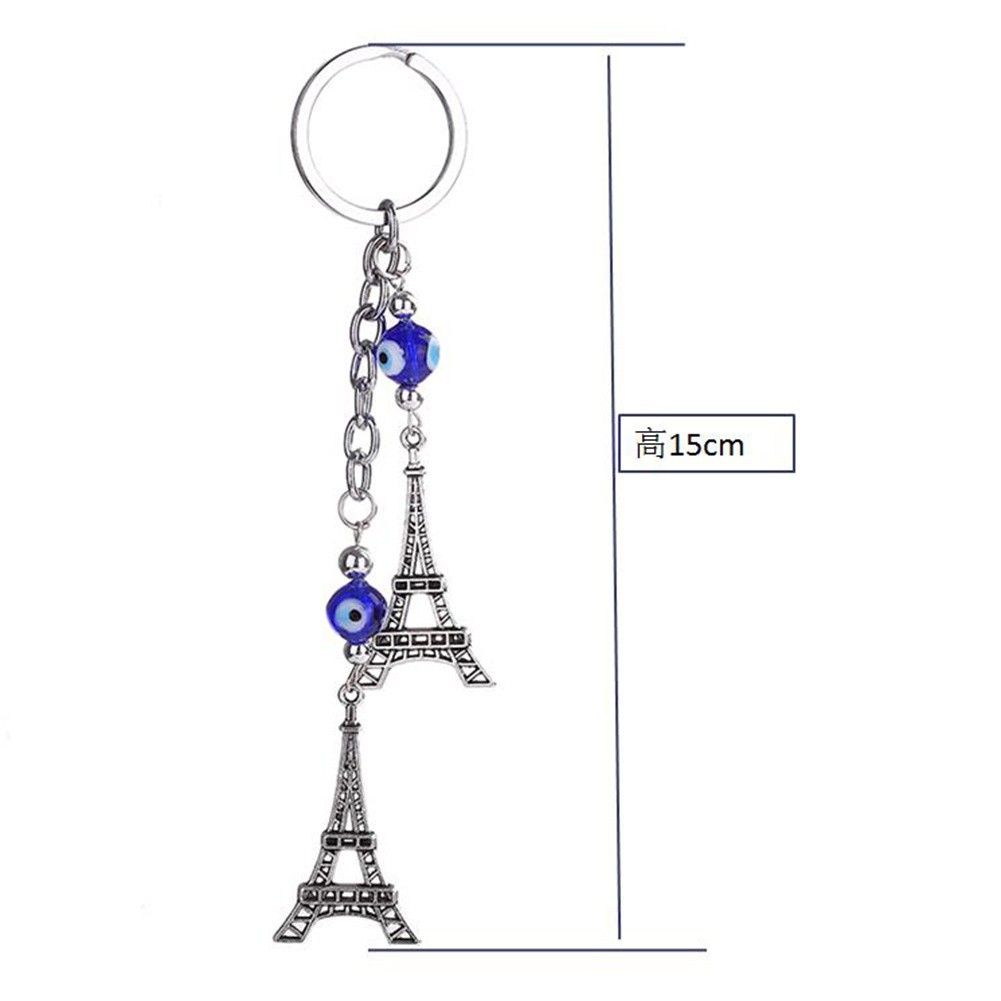 Móc Khóa Hình Bướm / Rùa / Tháp Eiffel Đính Đá Sáng Tạo