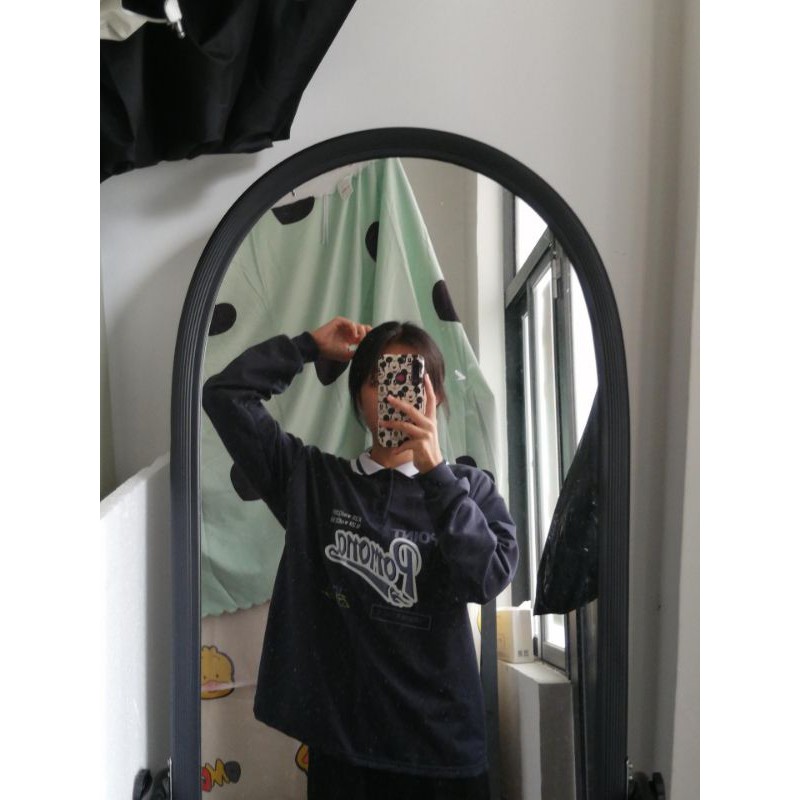 [ORDER] Áo sweater polo nỉ da cá cho nữ dáng rộng in chữ Point Pomona dành cho cá tính street style 2 màu (ảnh thật) | BigBuy360 - bigbuy360.vn