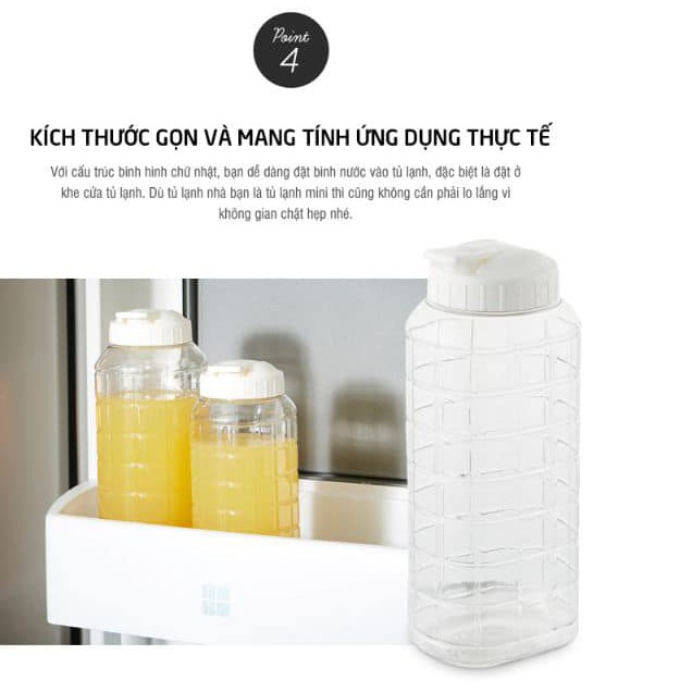 Bình nước Lock&Lock dung tích 1L bằng nhựa nguyên sinh dùng cho lò vi sóng, thoải mái đựng nước nóng | BigBuy360 - bigbuy360.vn