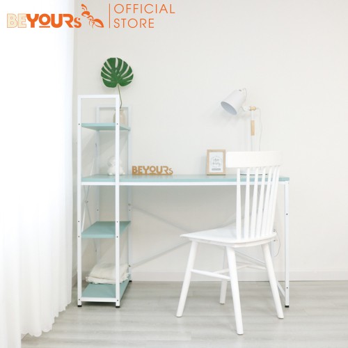 [Mã LIFEHLDEC giảm 10% đơn 99k] Bàn Làm Việc Gỗ Chân Sắt BEYOURs Neuly Table Phối Kệ Sách Đa Năng Nội Thất Lắp Ráp