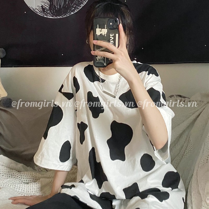 Áo phông bò sữa tay lỡ dáng rộng, áo thun tay lỡ hottrend - PTL05 | WebRaoVat - webraovat.net.vn