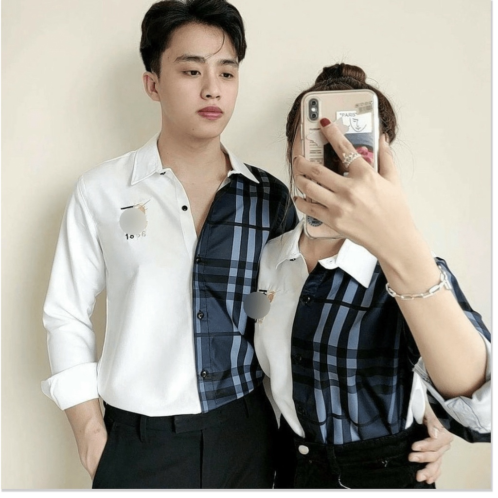 Áo sơ mi cặp đôi CỰC ĐẸP HOẠ TIẾT CARO DÀNH CHO CÁC CÁC BẠN TRẺ NYNA