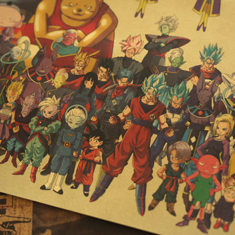 Miếng dán tường trang trí nội thất họa tiết nhân vật hoạt hình Dragon Ball