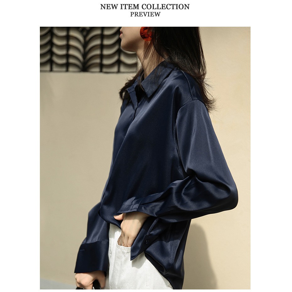 [HÌNH THẬT+VIDEO] Áo sơ mi nữ dài tay chất lụa siêu đẹp mặc công sở đi học đi chơi - phong cách hàn quốc | BigBuy360 - bigbuy360.vn