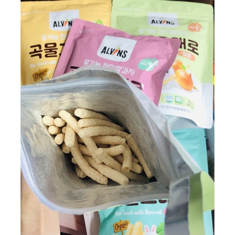 Bánh gạo ăn dặm ALVIN hữu cơ cho bé 6m