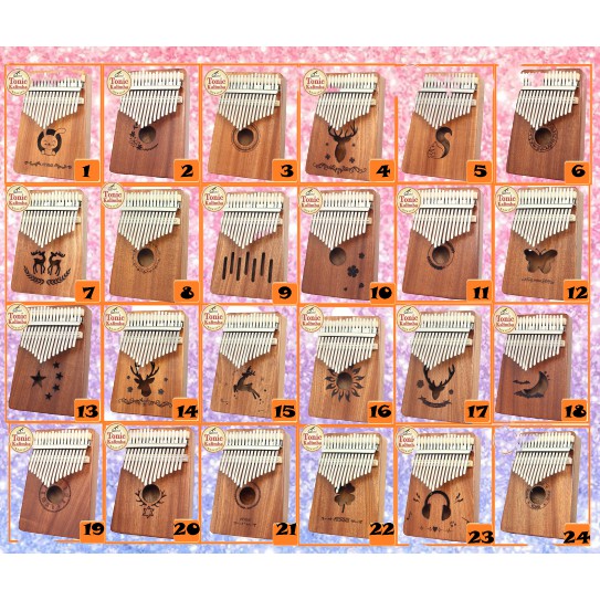 Đàn Kalimba 17 phím kiểu dáng tiện dụng GECKO-KIMI-HLURU024