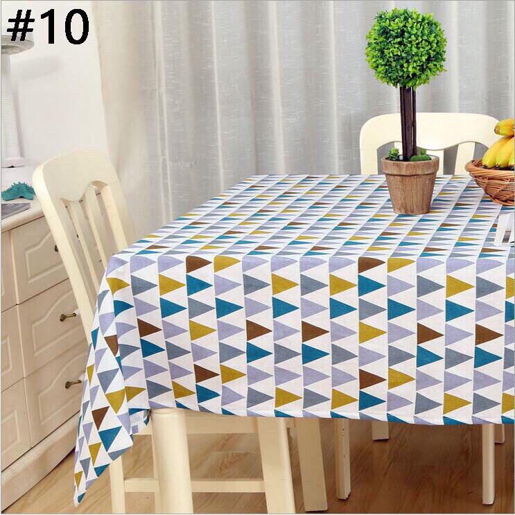 Khăn trải bàn họa tiết ô vuông bằng vải cotton họa tiết sọc