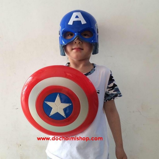 ❣️❣️ Đồ chơi Khiên Xoay Đèn & Bao Tay Bắn Thẻ Đội Trưởng Mỹ Captain America ❣️❣️ Size dành cho trẻ em
