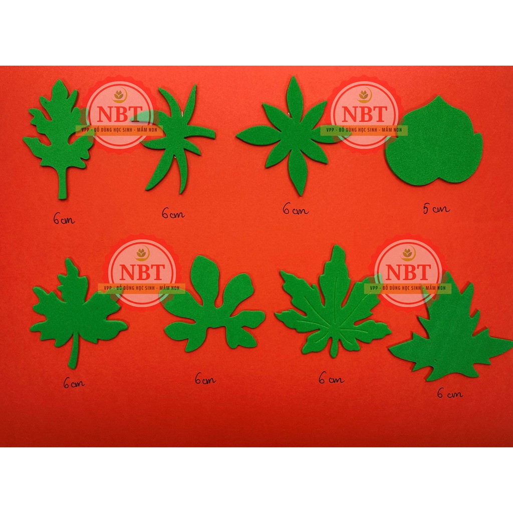 Lá xốp - Hoa xốp  dặp sẵn trang trí mầm non - Handmade