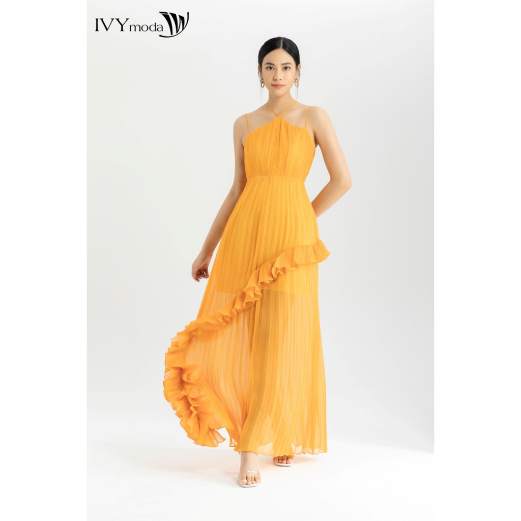 Đầm dập ly dây kiểu IVY moda MS 45S2540