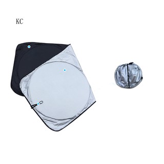 Car Windshield Sun Shade Visor Shield Dual Circle Cover Folding UV Protector