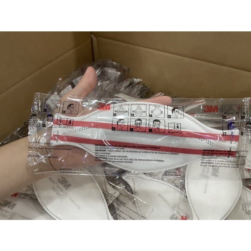 Combo 10 chiếc khẩu trang 3M chính hãng 1870+