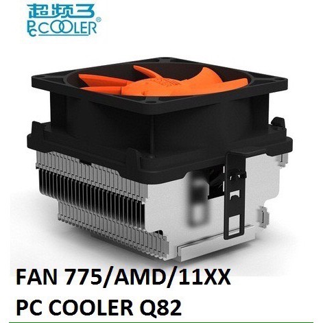 Quạt tản nhiệt làm mát CPU PC COOLER Q82 đa năng hỗ trợ AMD , 775 , 115x