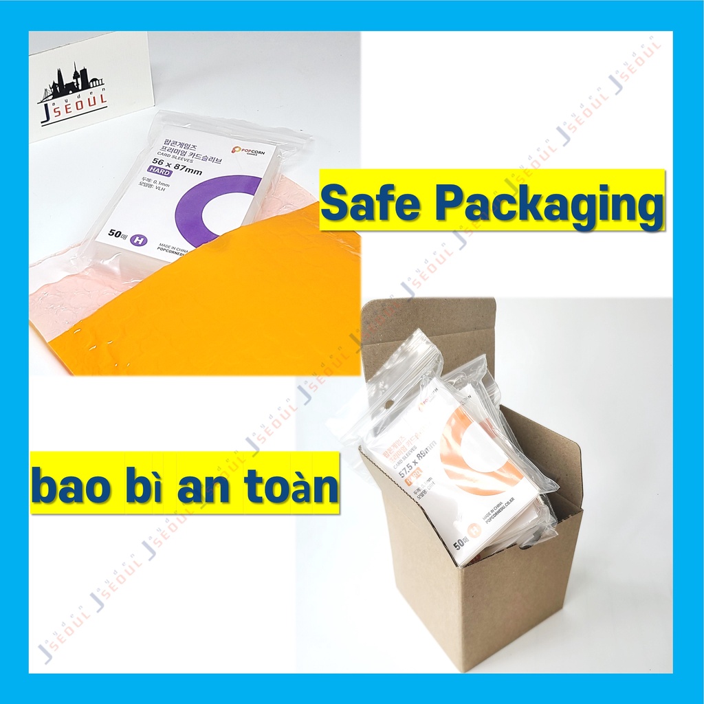 Set 50 vỏ Popcorn Games Sleeve bọc hình thẻ idol Kpop BTS ENHYPEN TXT SEVENTEEN thích hợp cho size 56x87 57.5x89 59x92 63.5x88 70x100