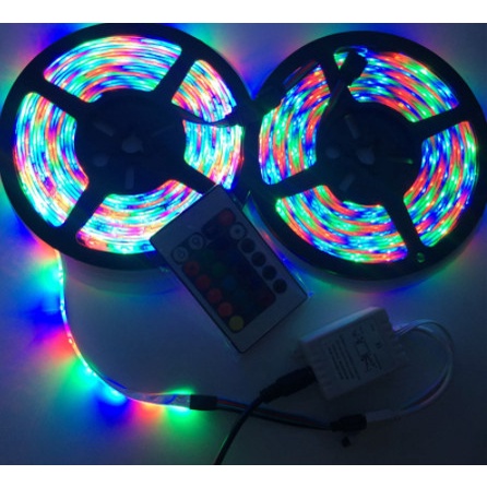 Đèn Led Tiktok- Led RGB 5M 5050 Dây Dán Đổi 7 Màu-Có Điều Khiển Chỗng Nước Trang Trí Nhà Cửa Quay Tiktok