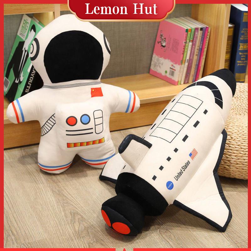 Gối hoạt hình 【Ready stock】 Space Astronaut Búp bê Đồ chơi sang trọng Máy bay Vải Bé trai Giường Doll Trẻ em Quà tặng