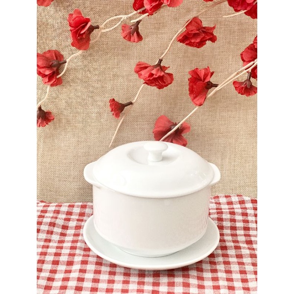 Âu sứ chưng yến, âu cháo, súp ♥️ Dung tích ~600ml- Màu men trắng tinh- Gốm sứ Bát tràng