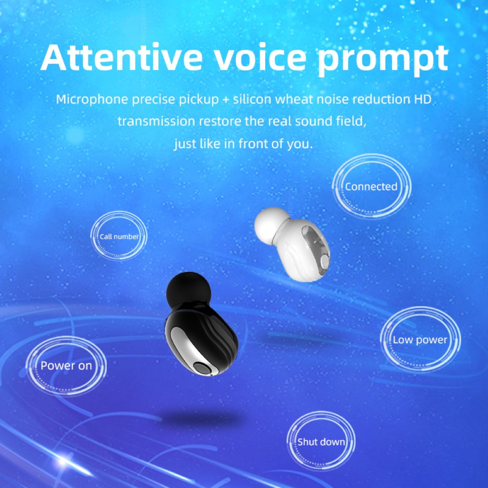 Tai Nghe Nhét Tai Hel + 1 Tai S9 Mini Không Dây Bluetooth 5.0 Có Micro