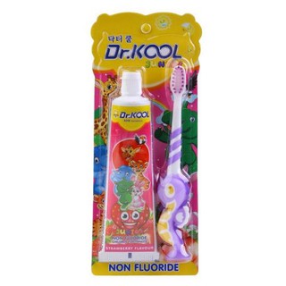 Combo Bàn Chải Cá Ngựa Dr. Kool + Kem Đánh Răng Dr. Kool Kid Hương cam (75g)
