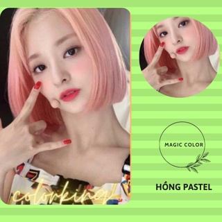 Thuốc nhuộm tóc hồng pastel colorking - magic color caitu