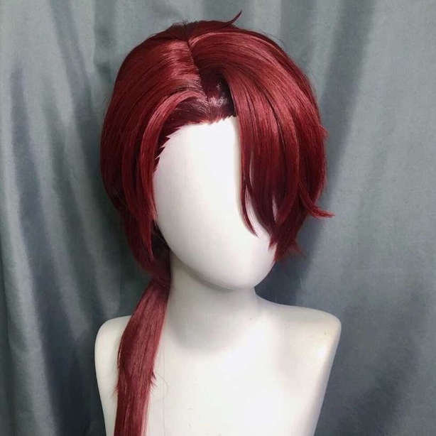 Wig/tóc giả cơ bản nam xù cosplay màu xanh lá xanh dương cam đỏ hồng tím