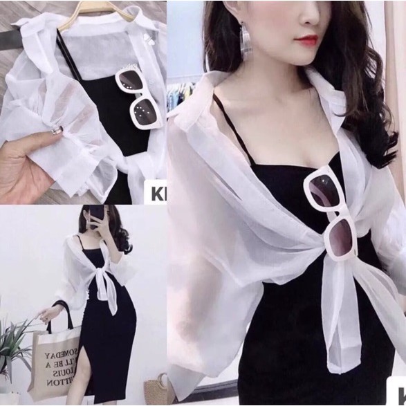 [HÌNH THẬT] SET ĐẦM NỮ KÈM ÁO KHOÁC SƠ MI - THUN CO GIÃN ÔM BODY HAI DÂY BASIC TRƠN KIỂU HÀN QUỐC HOT GIRL ULZZANG 07 | BigBuy360 - bigbuy360.vn