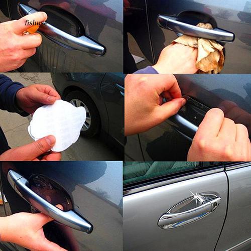 Bộ 4 miếng dán trong suốt bảo vệ tay nắm cửa xe hơi