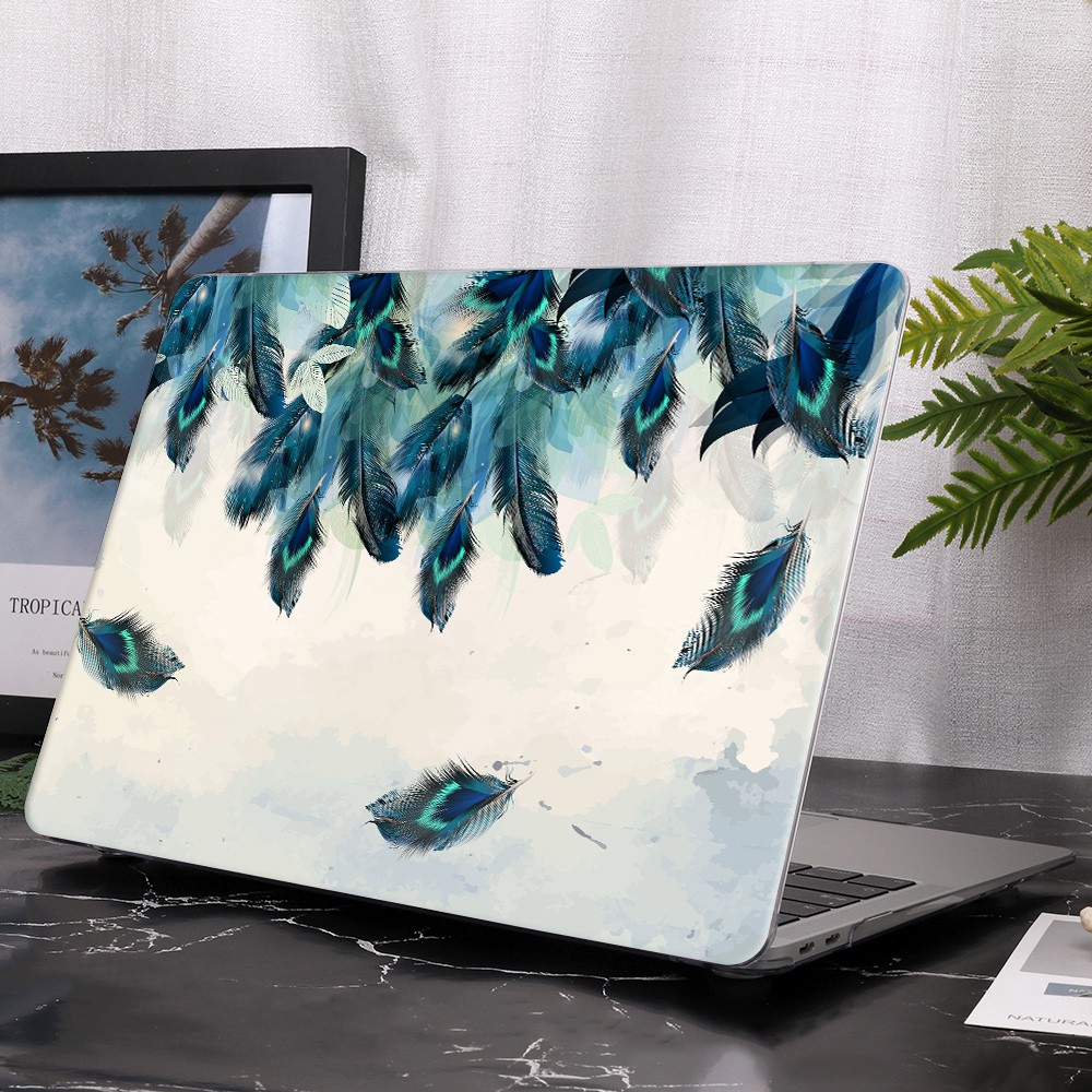 Colorful Feather Plastic Hard Case Macbook Air Pro 11 12 13 15 16 Mac A1932 A2159 A1706 A1466 A2141 with Keyboard Cover