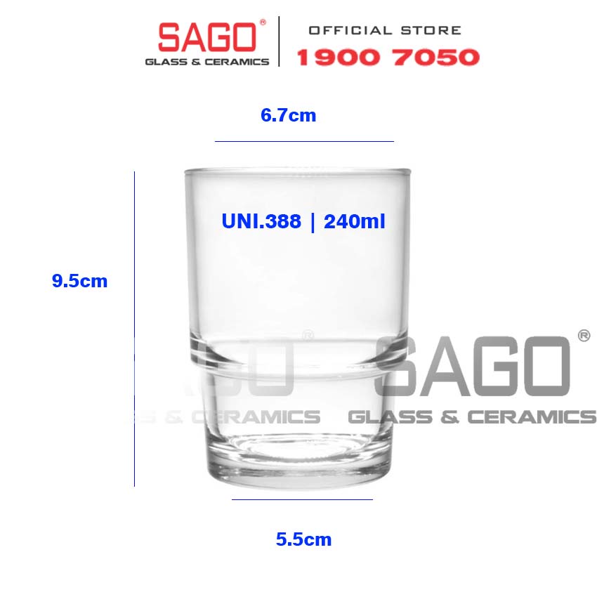 Ly Thủy Tinh Hai Tầng 240ml | Thủy tinh Cao cấp , Nhập khẩu Thái Lan