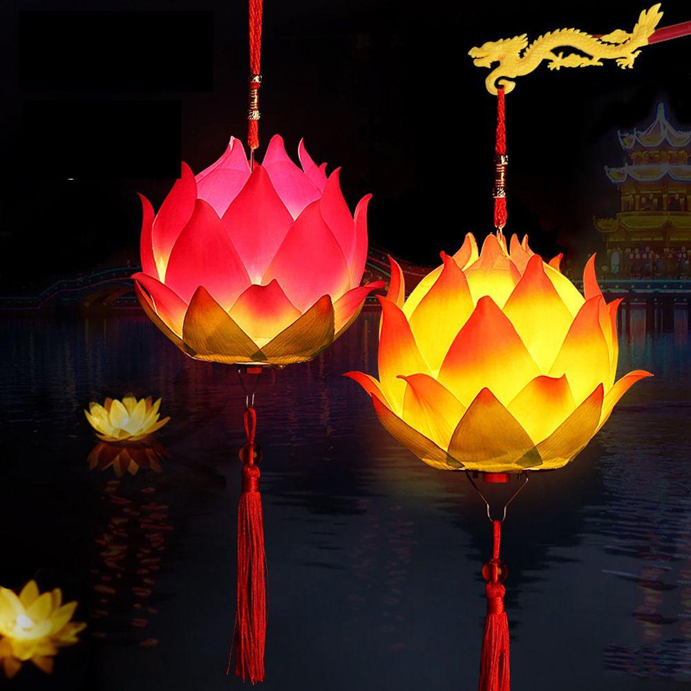 Đèn LED Hình Hoa Sen Phong Cách Retro Nghệ Thuật Mùa Thu