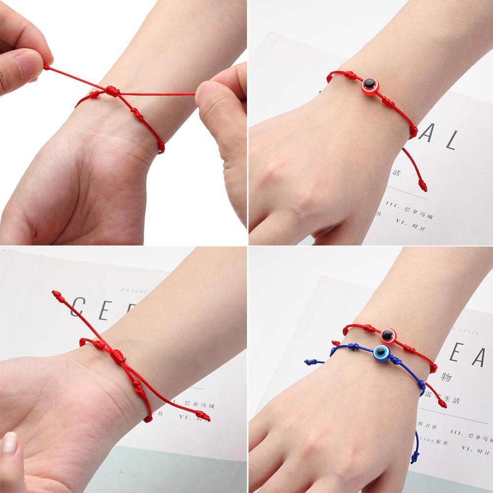 PATH Vòng Tay Dây Thừng Mặt Hình Mắt Quỷ Thời Trang Cho Nữ