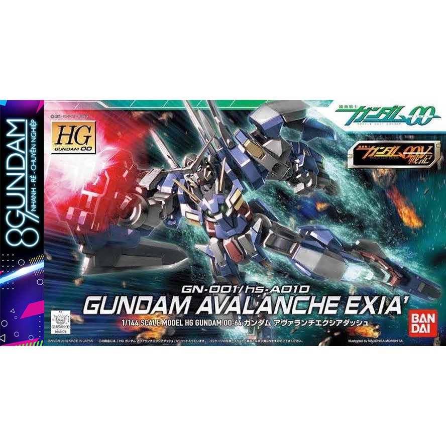 Mô Hình Lắp Ráp Gundam HG 00 Avalanche Exia Dash (tặng kèm base)