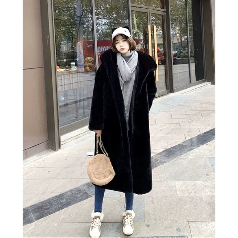 Áo lông thỏ form dài thu-đông QC cao cấp