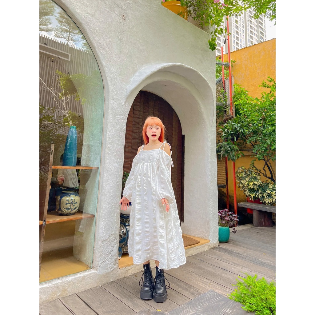 Ae-Cha Dress - Đầm suông hở vai quyến rũ Remmus dành cho nữ