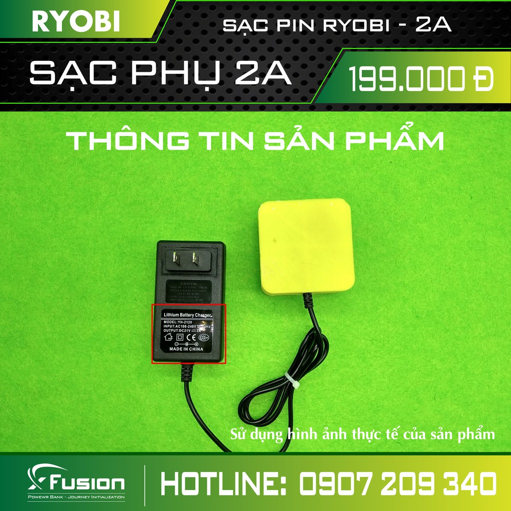 Sạc pin ryobi