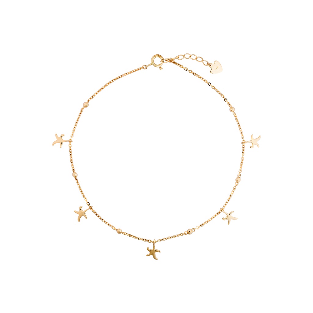 Lắc chân vàng 14k LCLF06 Huy Thanh Jewelry
