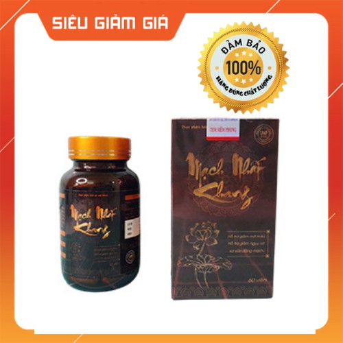 [ CHÍNH HÃNG ] Mạch Nhất Khang Lọ 60 viên  Dành Cho NGười Mỡ Máu, Men Gan Cao