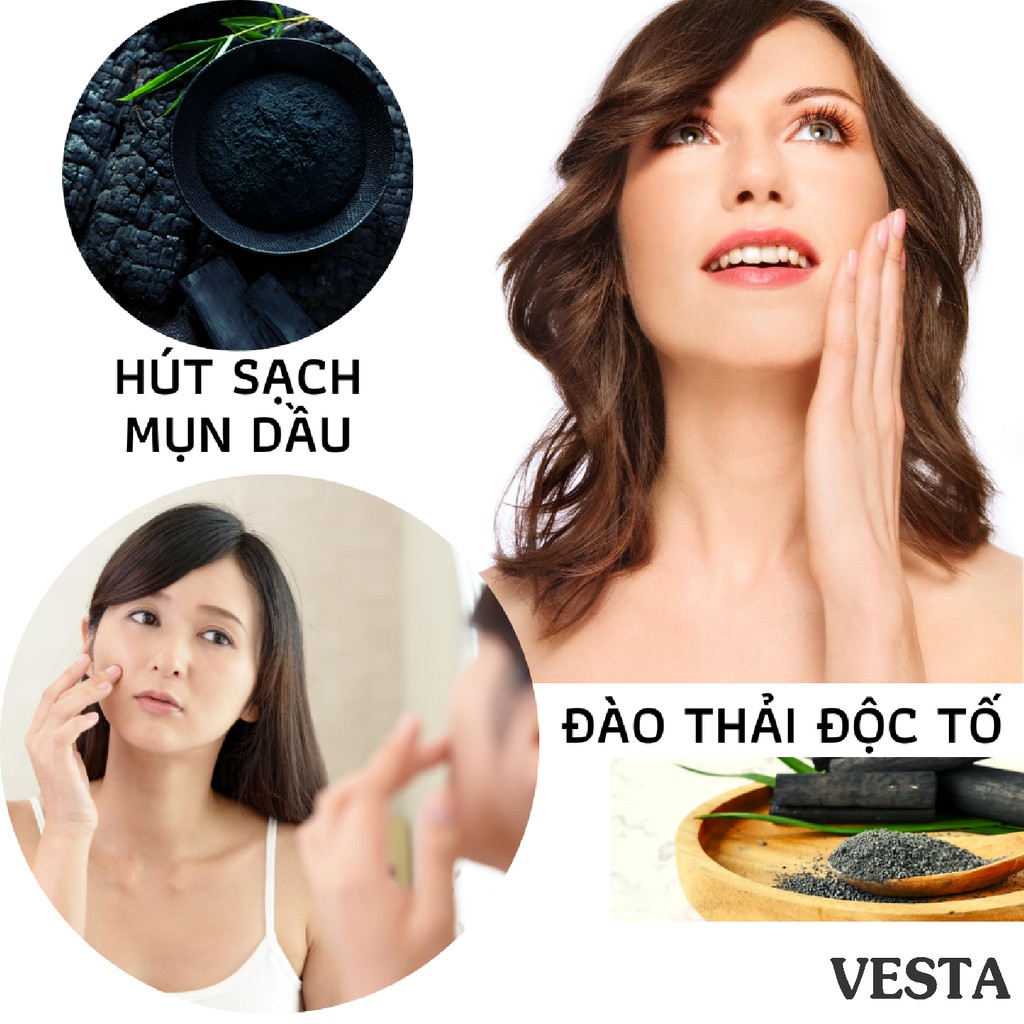 Bột Than Tre Hoạt Tính Nguyên Chất Vesta 100gr