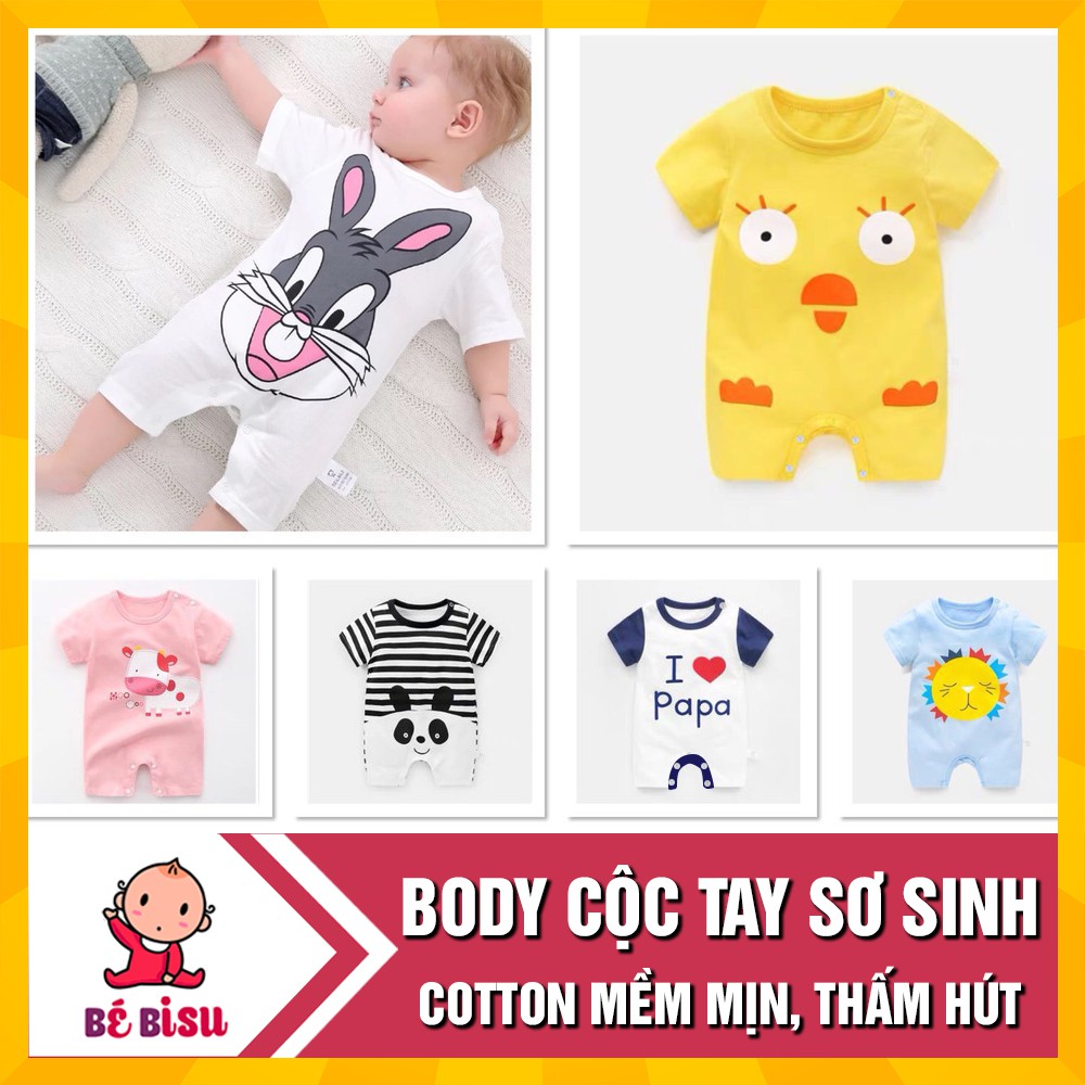 Body cộc tay Quảng Châu cotton cho bé (3-15kg)