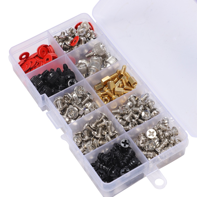 Vít máy tính cá nhân 360PCS , Vít vỏ , Đế ngoài bảng mạch chủ cho ổ cứng Vỏ Pc Bo mạch chủ Quạt nguồn Đồ họa